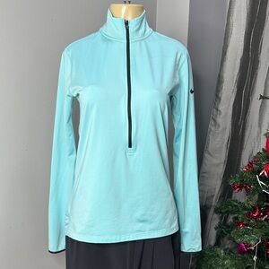 Nike Pro Women’s Dri-Fit Athletic Jacket Quarter Zip Turquoise. XL